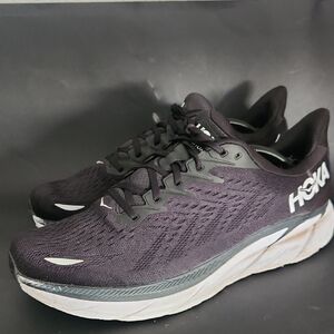 Hoka One One Mens Clifton 8 Black Sneakers Size 12.5